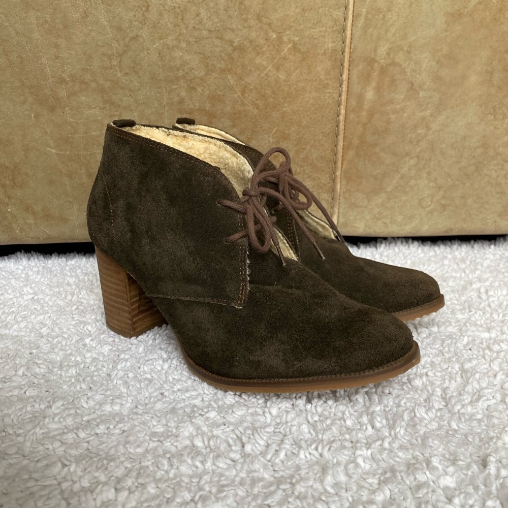 ALDO Dark brown suede ankle boots